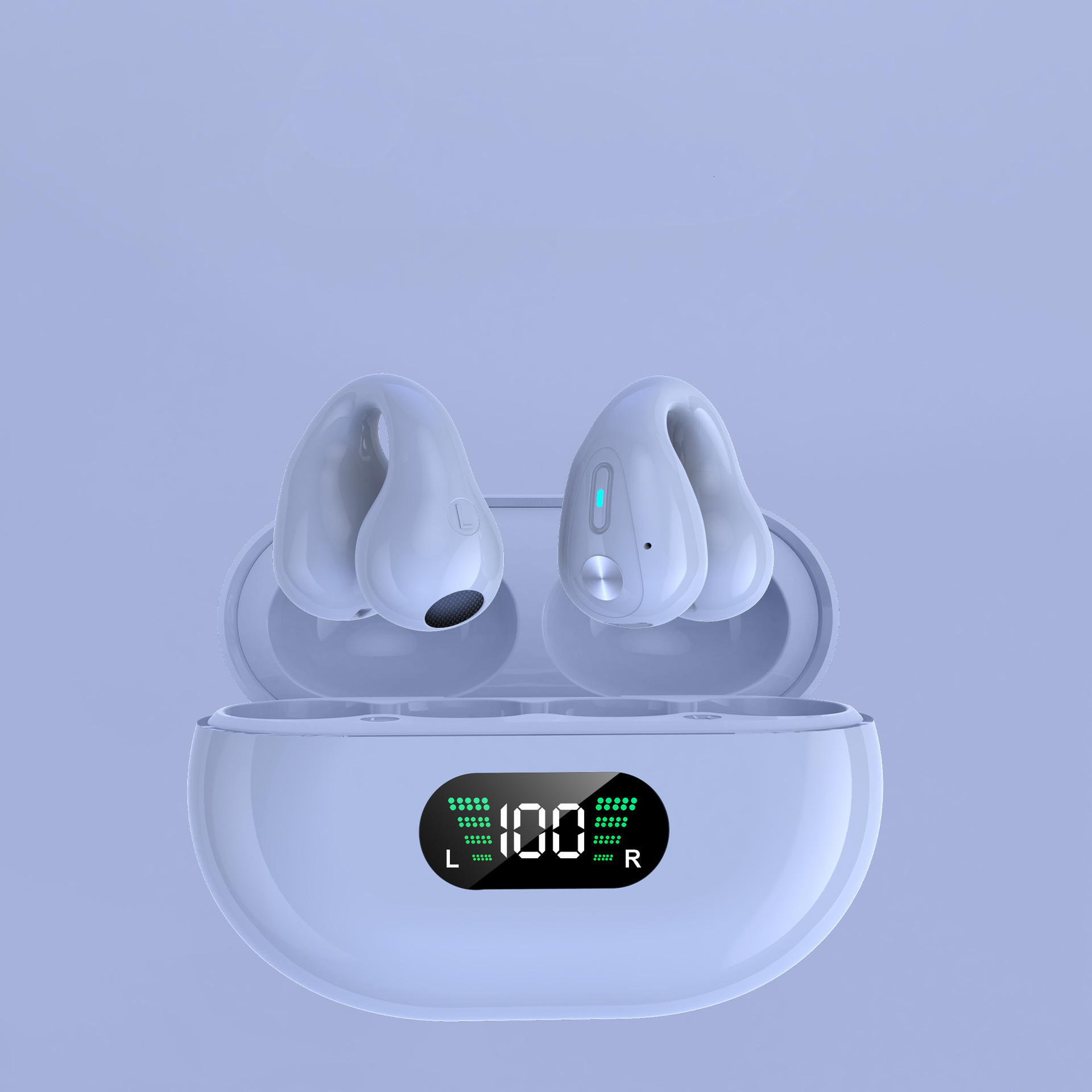 سماعات توصيل العظام TWS Earbuds Ear Clip بلوتوث 5.3 سماعة لاسلكية تعمل باللمس