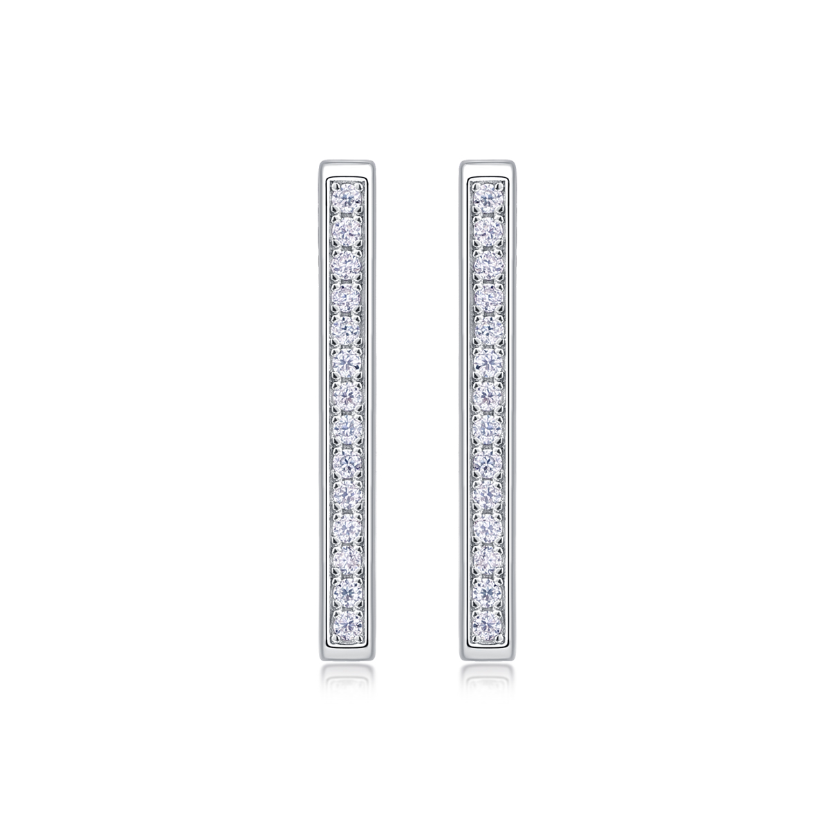 Brave-Top-quality Moissanite Silver And Platinum-plated Stud Earrings, A Fashionable And