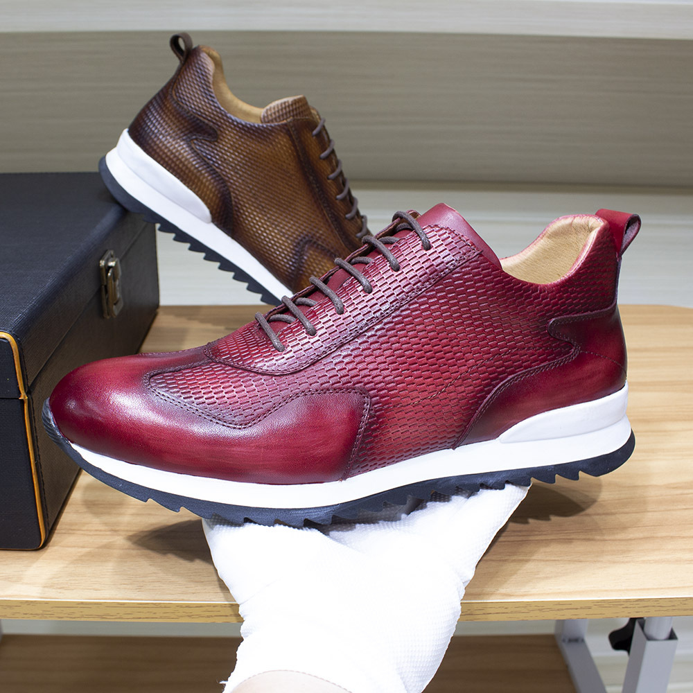 Breathable Thick-soled Embossed Trendy Shoes