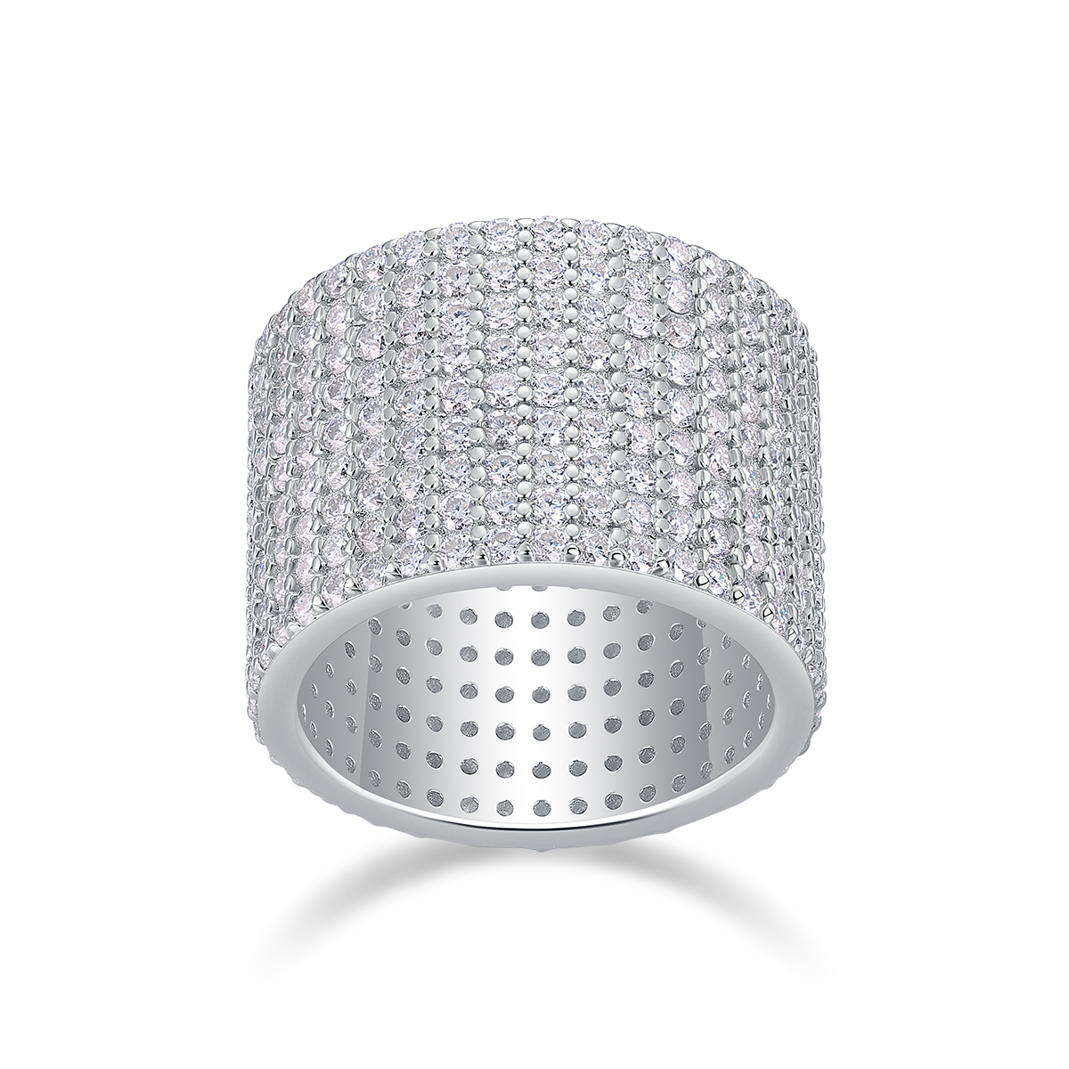 Bright Stars - A Wedding Ring Set With Top-quality Moissanite Silver And Platinum-plated