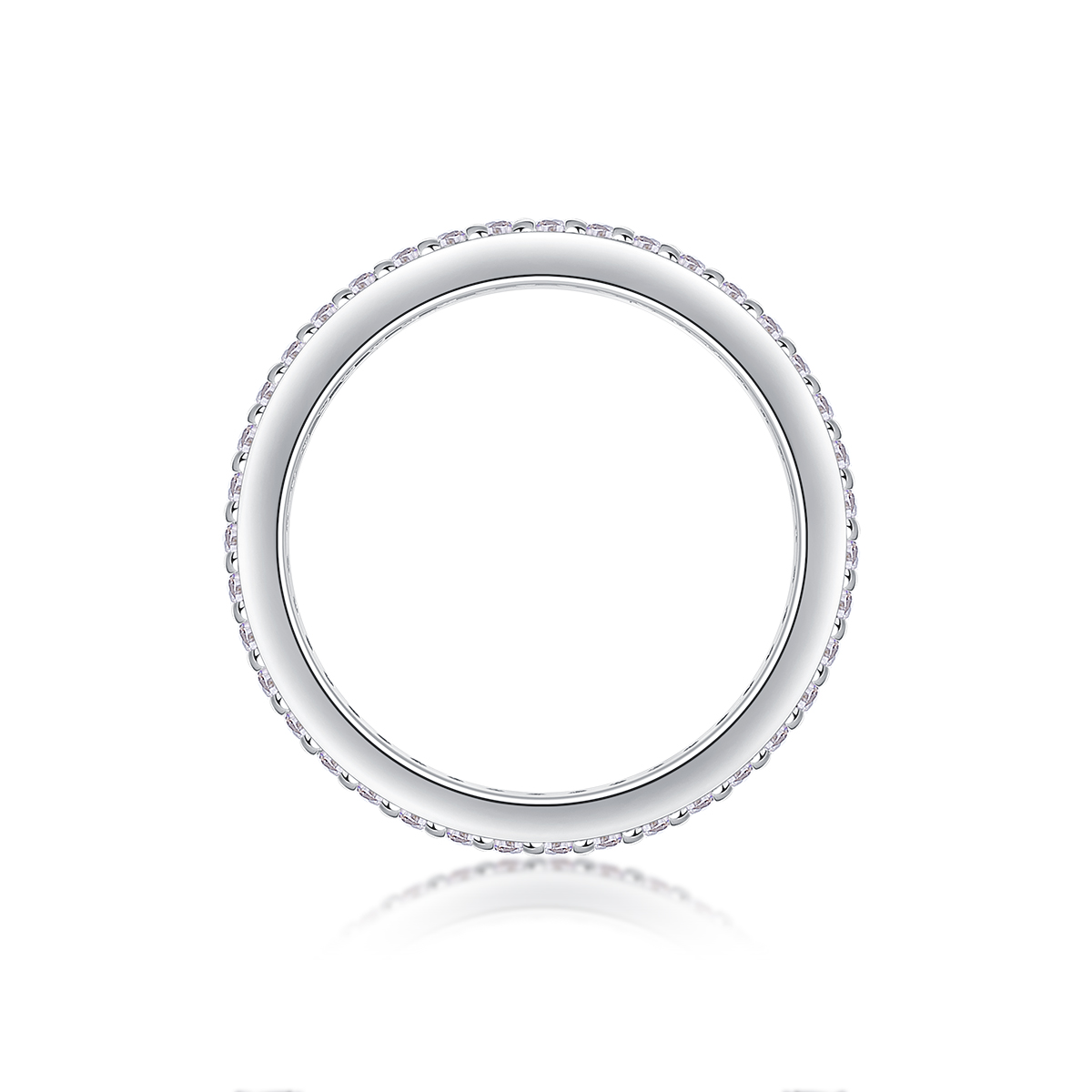 Bright Stars - A Wedding Ring Set With Top-quality Moissanite Silver And Platinum-plated