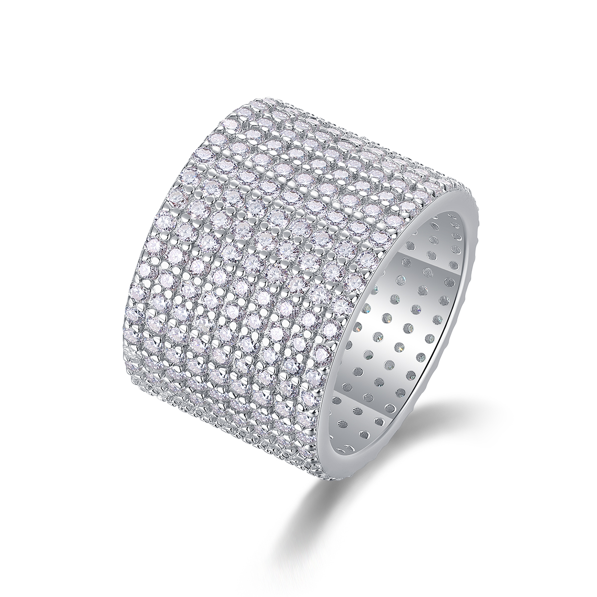 Bright Stars - A Wedding Ring Set With Top-quality Moissanite Silver And Platinum-plated