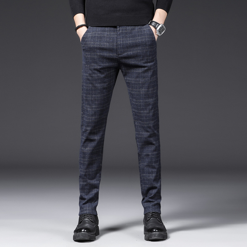 Business-Jugend-karierte Herrenhose, schmale Hose