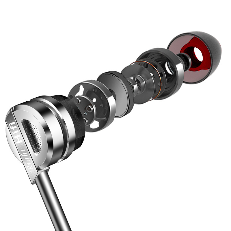 Carved All-metal Subwoofer Universal Mobile Earphone