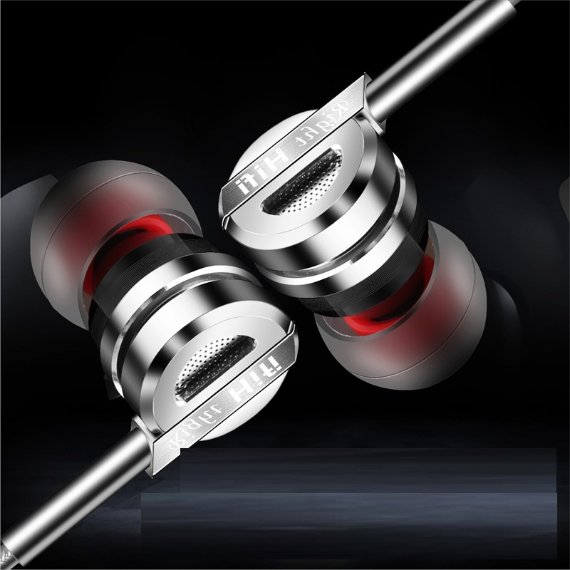 Carved All-metal Subwoofer Universal Mobile Earphone