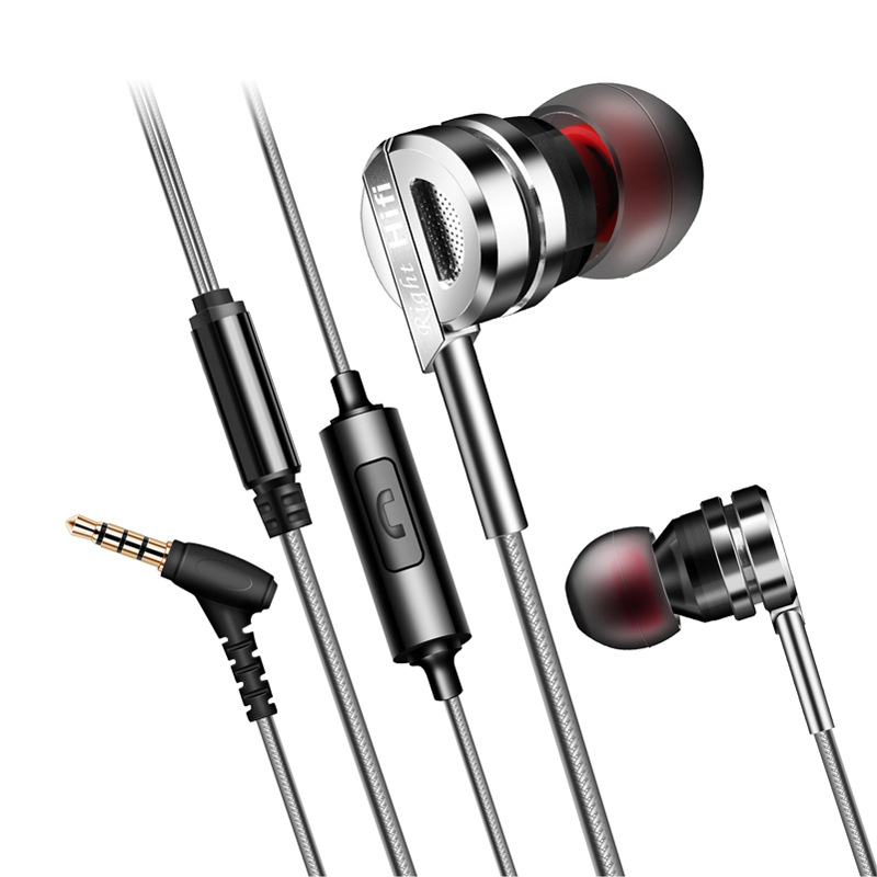 Carved All-metal Subwoofer Universal Mobile Earphone