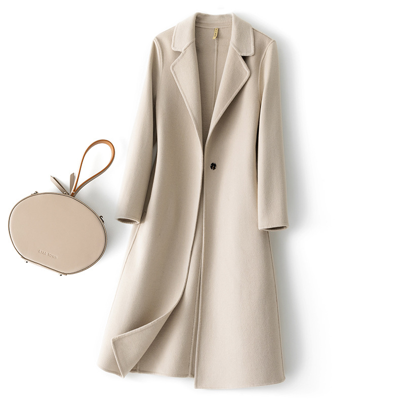 Cashmere Coat Womens Mid-length Wool Outerwear