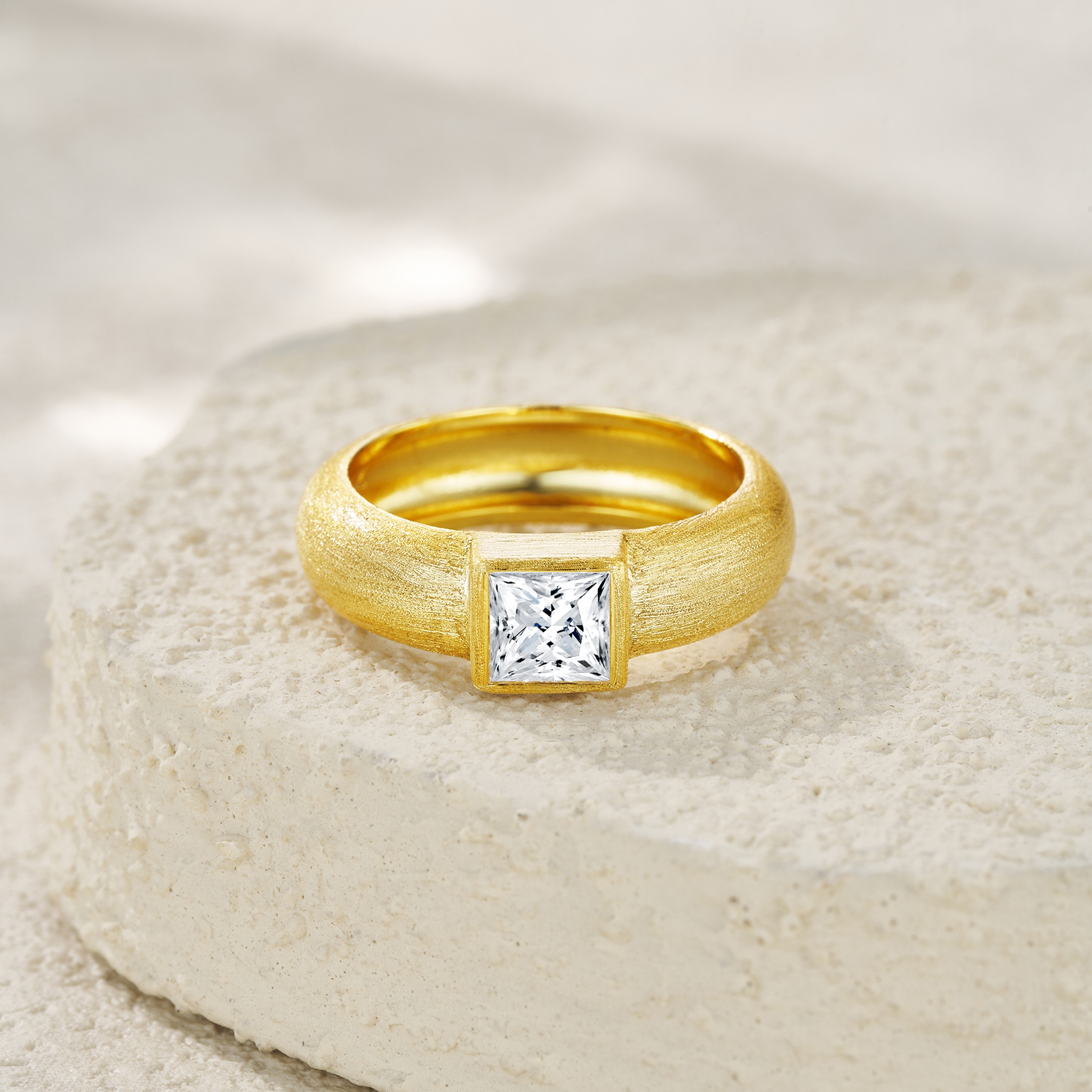 Champagne - A Luxurious And Fashionable Light Luxury Jewelry Silver Ring Set With