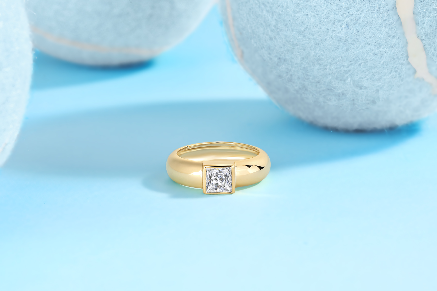 Champagne - A Luxurious And Fashionable Light Luxury Jewelry Silver Ring Set With