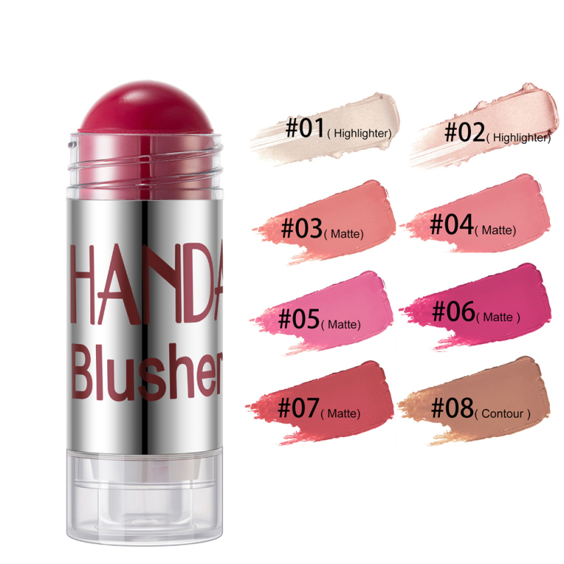Cheek Blusher Shimmer Blush Stick Face Makeup Highlighter Bronzer Contour Cream