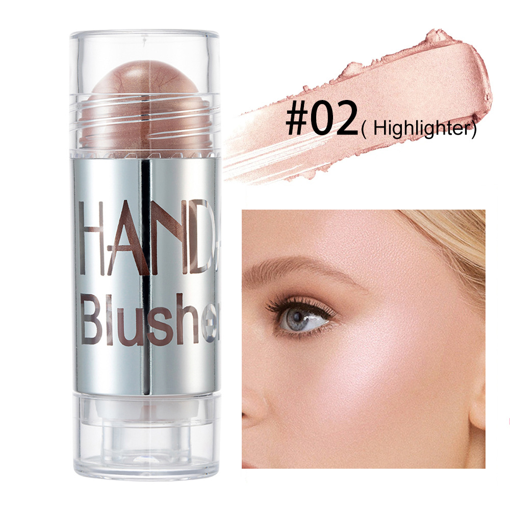 Cheek Blusher Shimmer Blush Stick Face Makeup Highlighter Bronzer Contour Cream