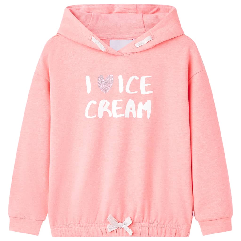 Hellrosa Kapuzenpullover für Kinder, Größe 104; Hellrosa Kapuzenpullover für Kinder, Größe 116; Kinder
