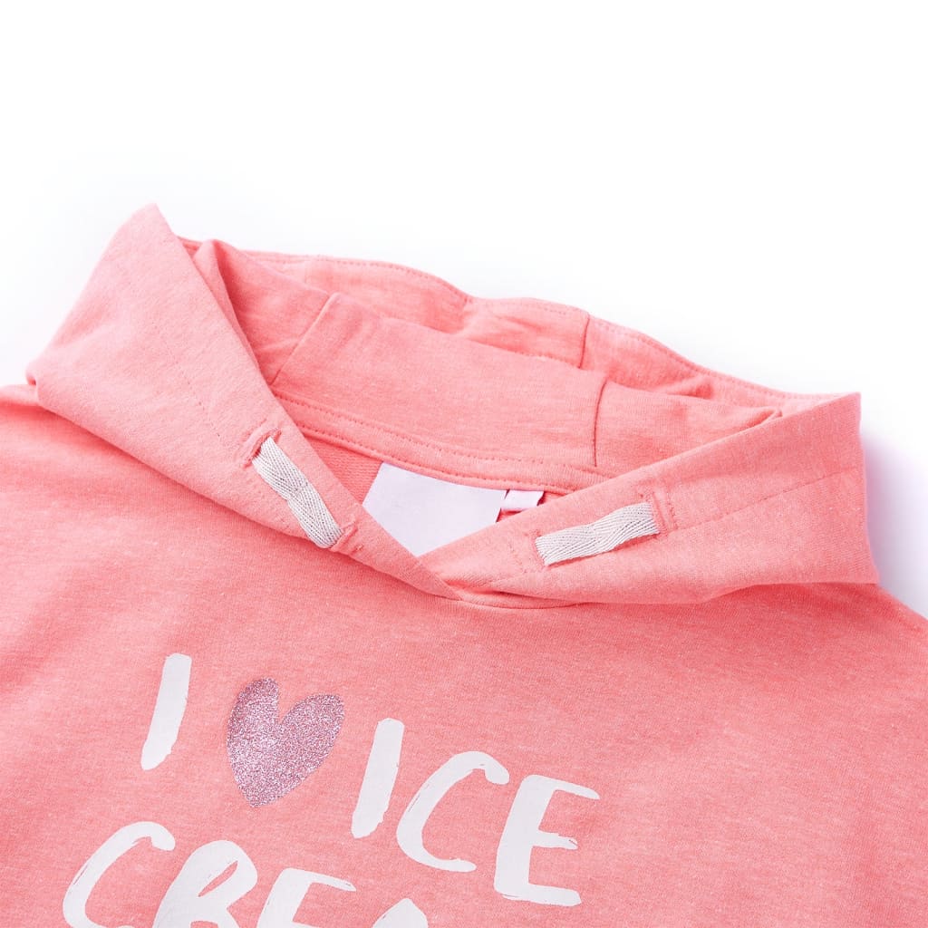Hellrosa Kapuzenpullover für Kinder, Größe 104; Hellrosa Kapuzenpullover für Kinder, Größe 116; Kinder