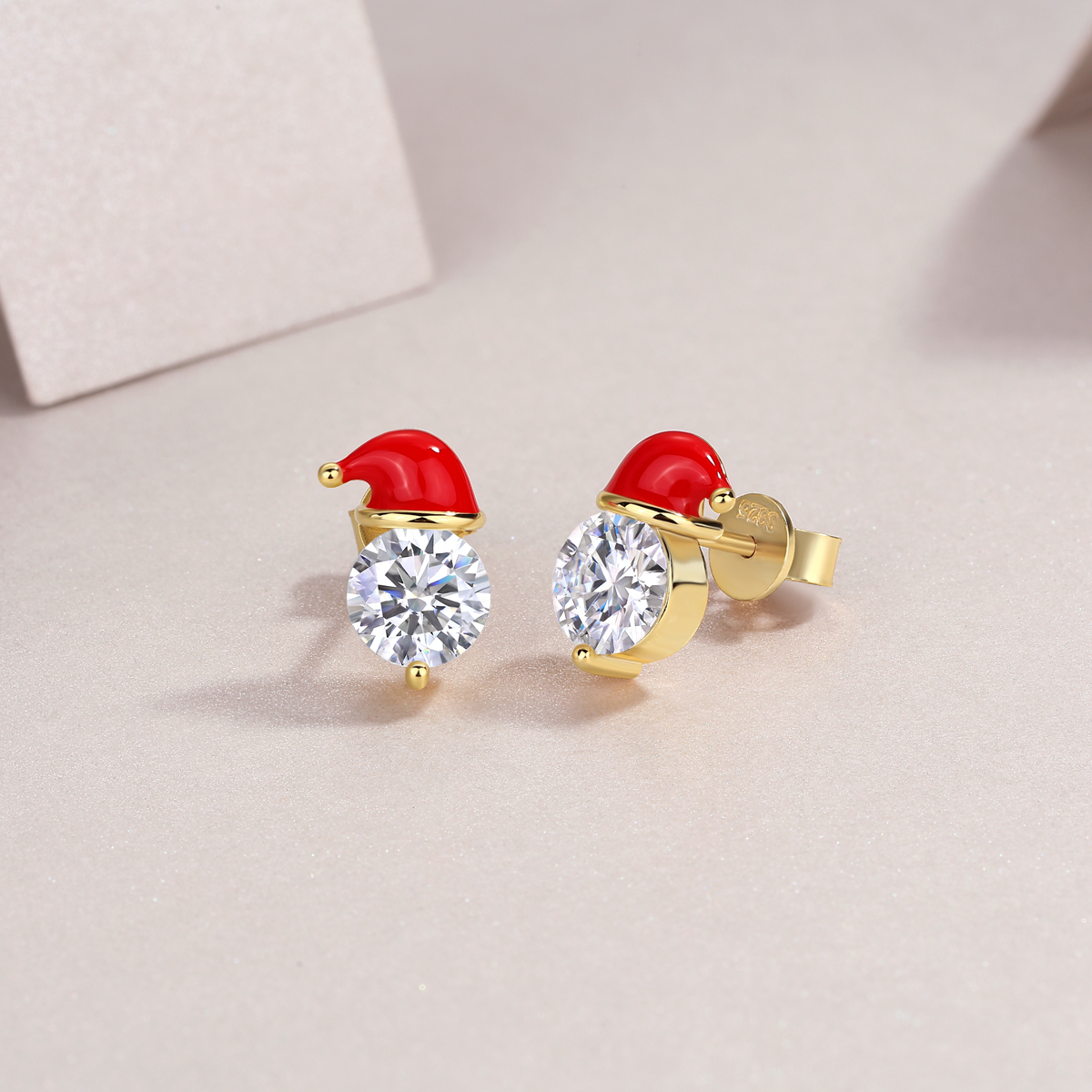 Christmas Hat - Set With Top-quality Moissanite Luxury And Fashionable Light Luxury
