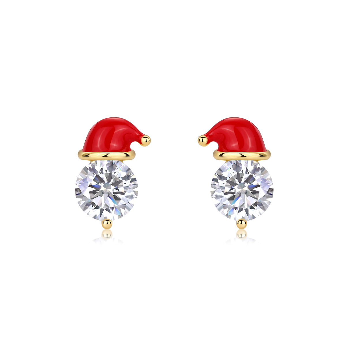 Christmas Hat - Set With Top-quality Moissanite Luxury And Fashionable Light Luxury