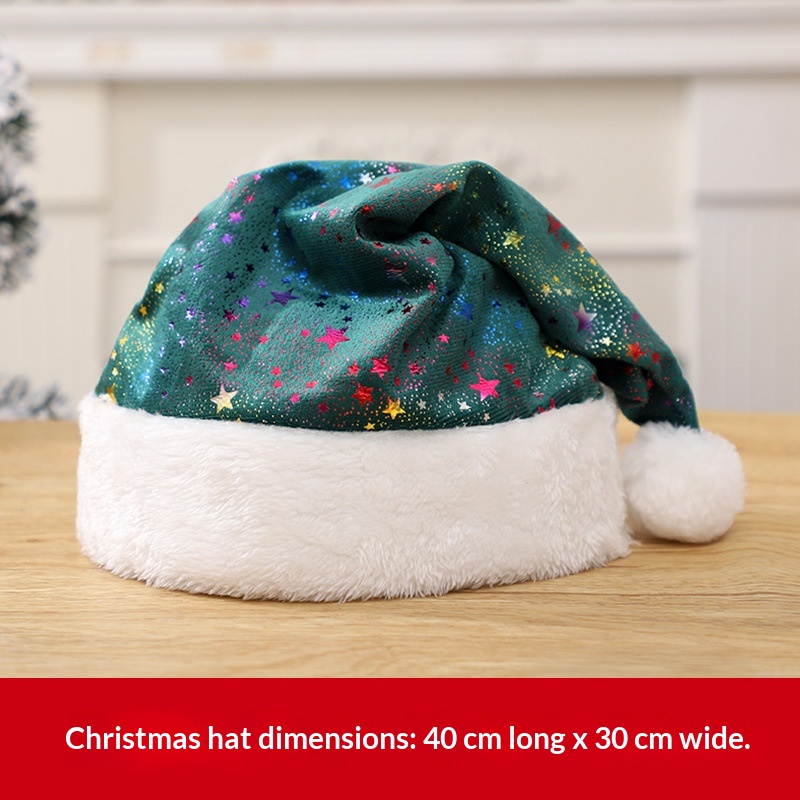 Christmas Party Plush Glowing Christmas Hat For The Elderly