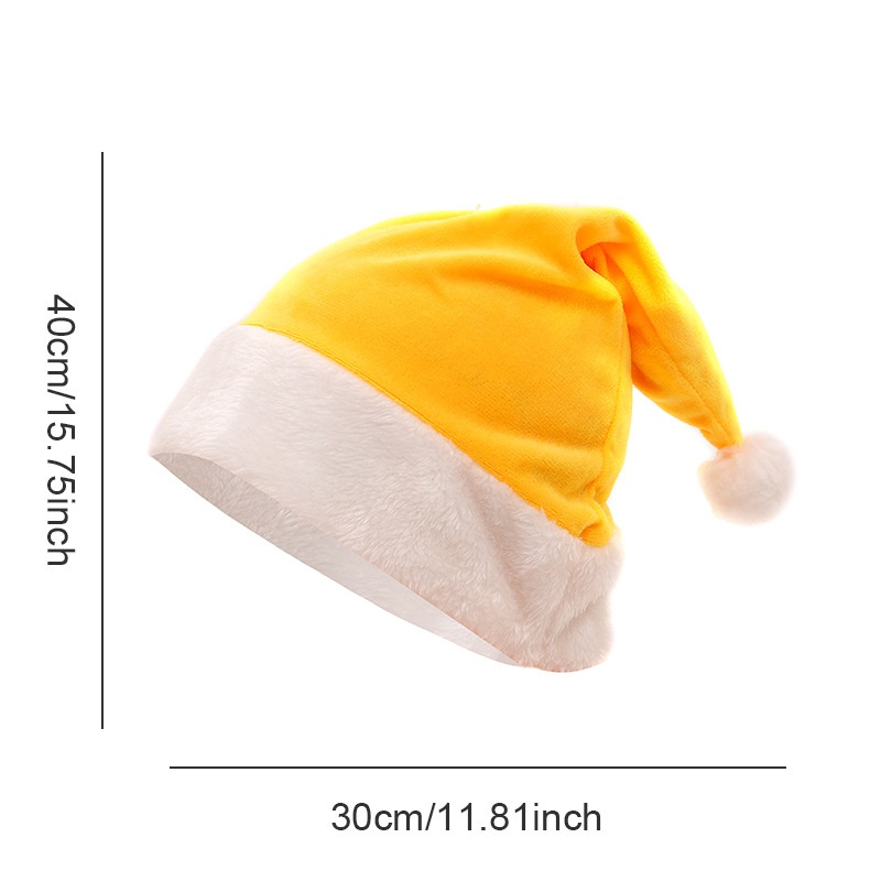 Christmas Party Plush Glowing Christmas Hat For The Elderly