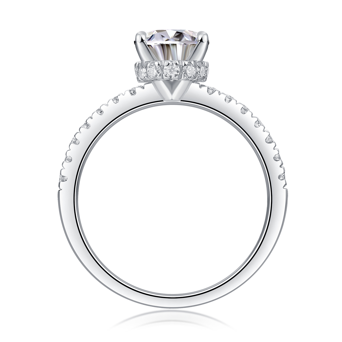 Cinderella - Set With Top-quality Moissanite, Silver And Platinum-plated Diamond Wedding