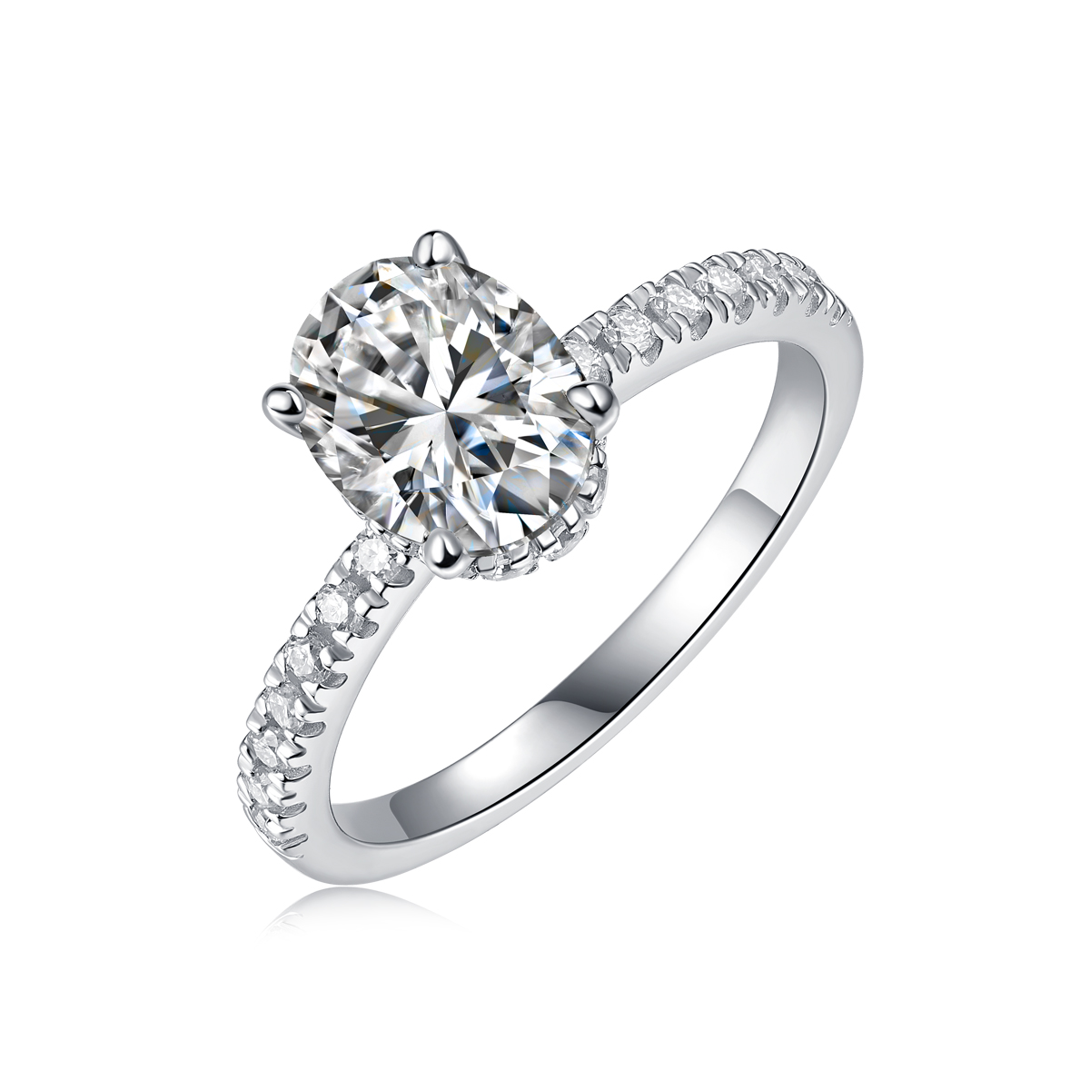 Cinderella - Set With Top-quality Moissanite, Silver And Platinum-plated Diamond Wedding