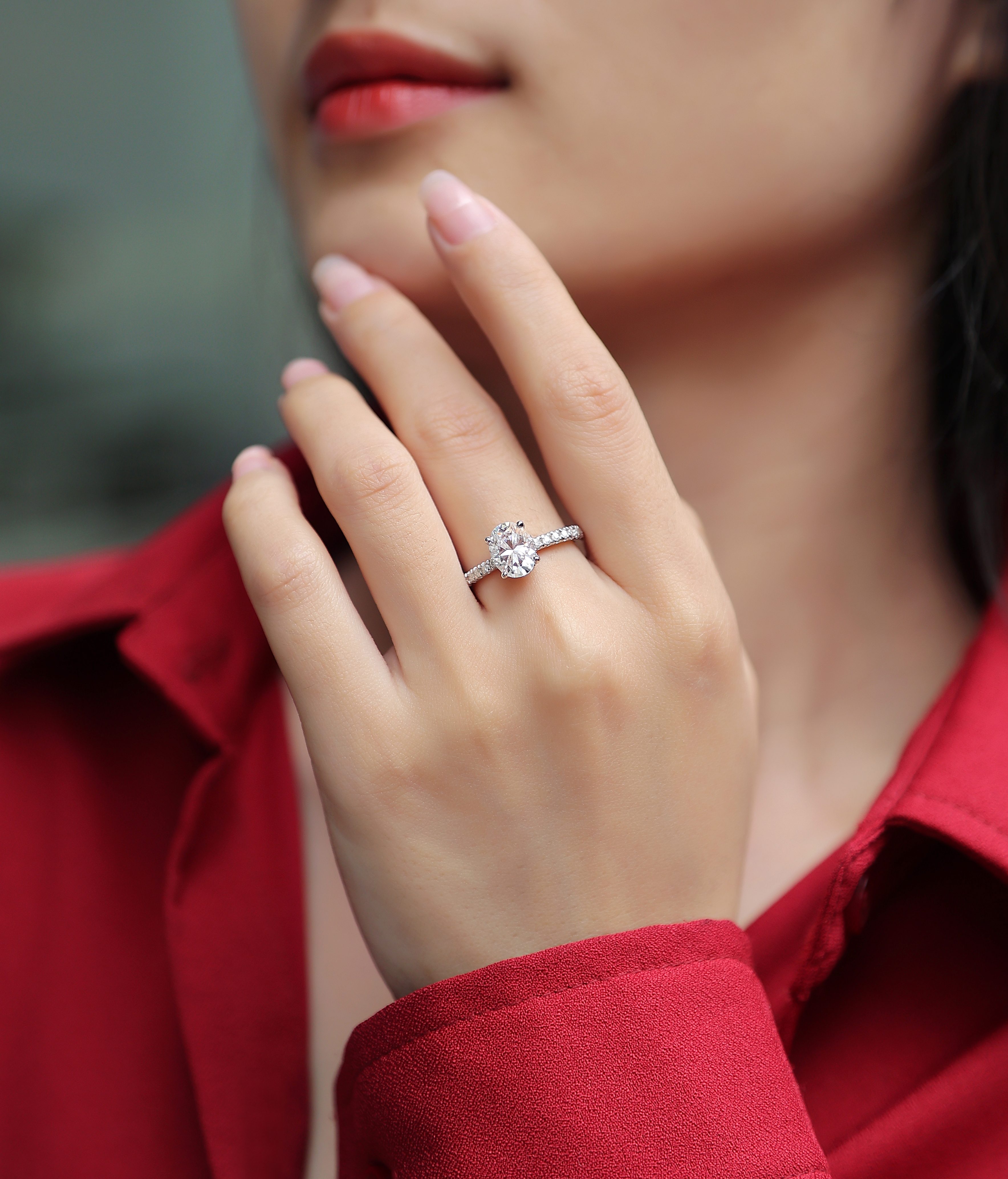 Cinderella - Set With Top-quality Moissanite, Silver And Platinum-plated Diamond Wedding