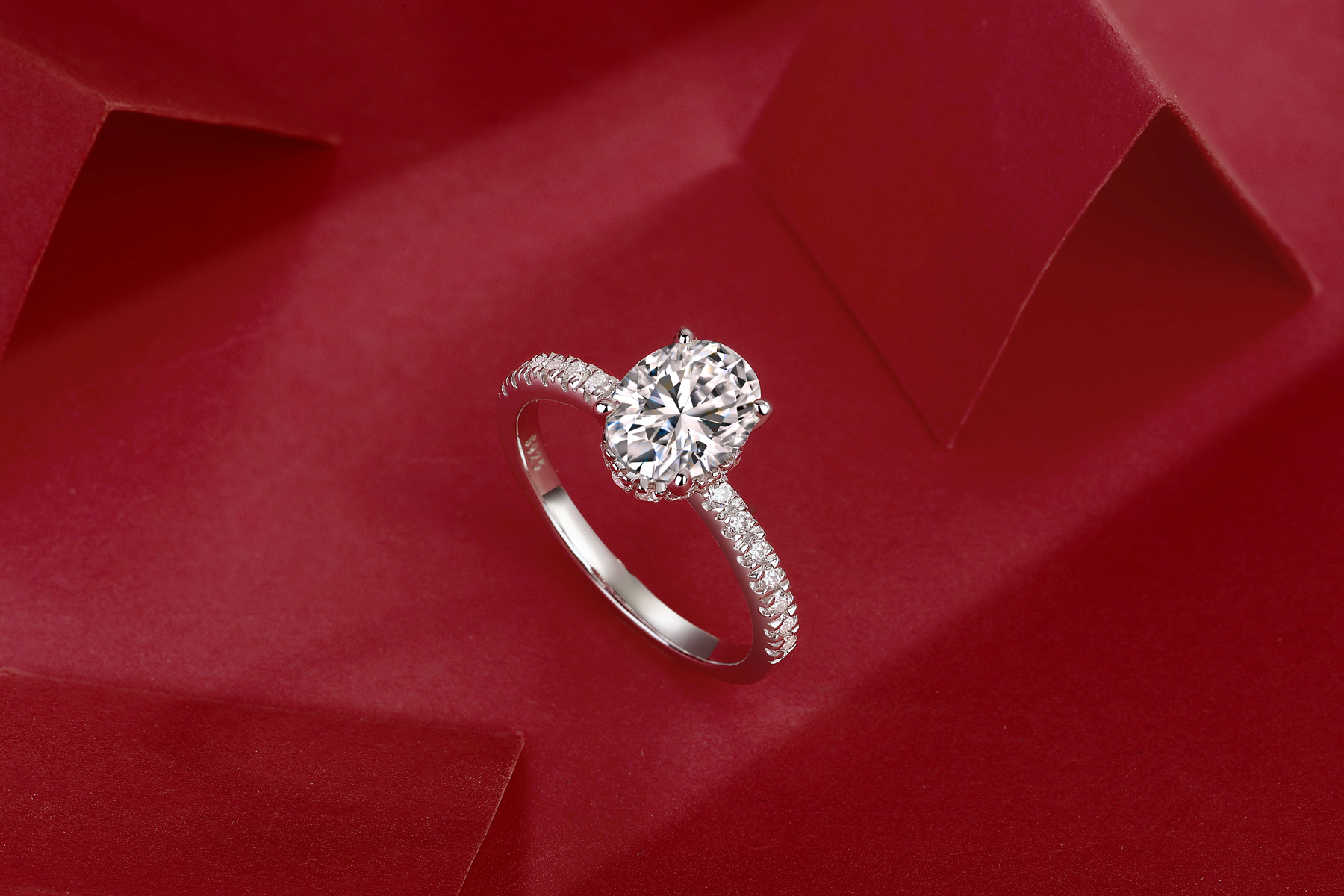 Cinderella - Set With Top-quality Moissanite, Silver And Platinum-plated Diamond Wedding