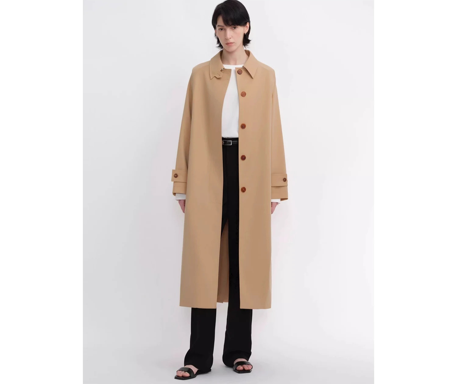 Classic Draping Straight Silhouette Autumn Trench Coat