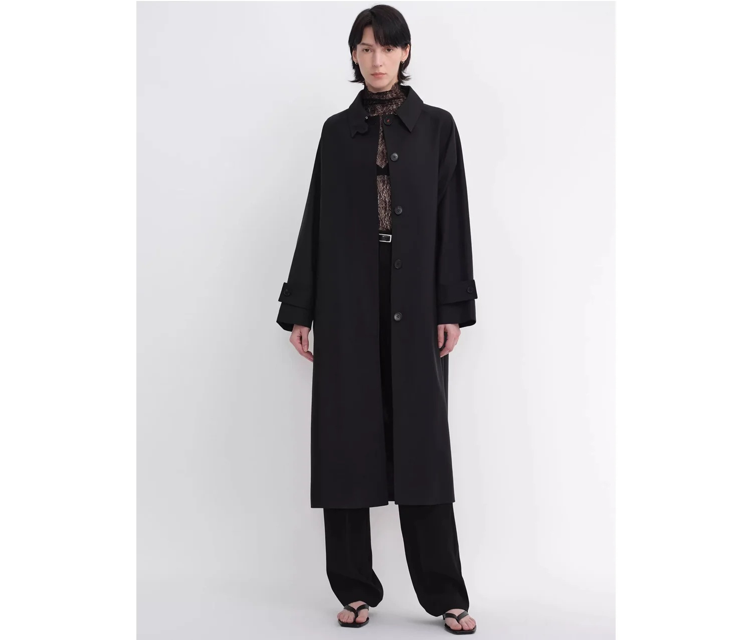 Classic Draping Straight Silhouette Autumn Trench Coat