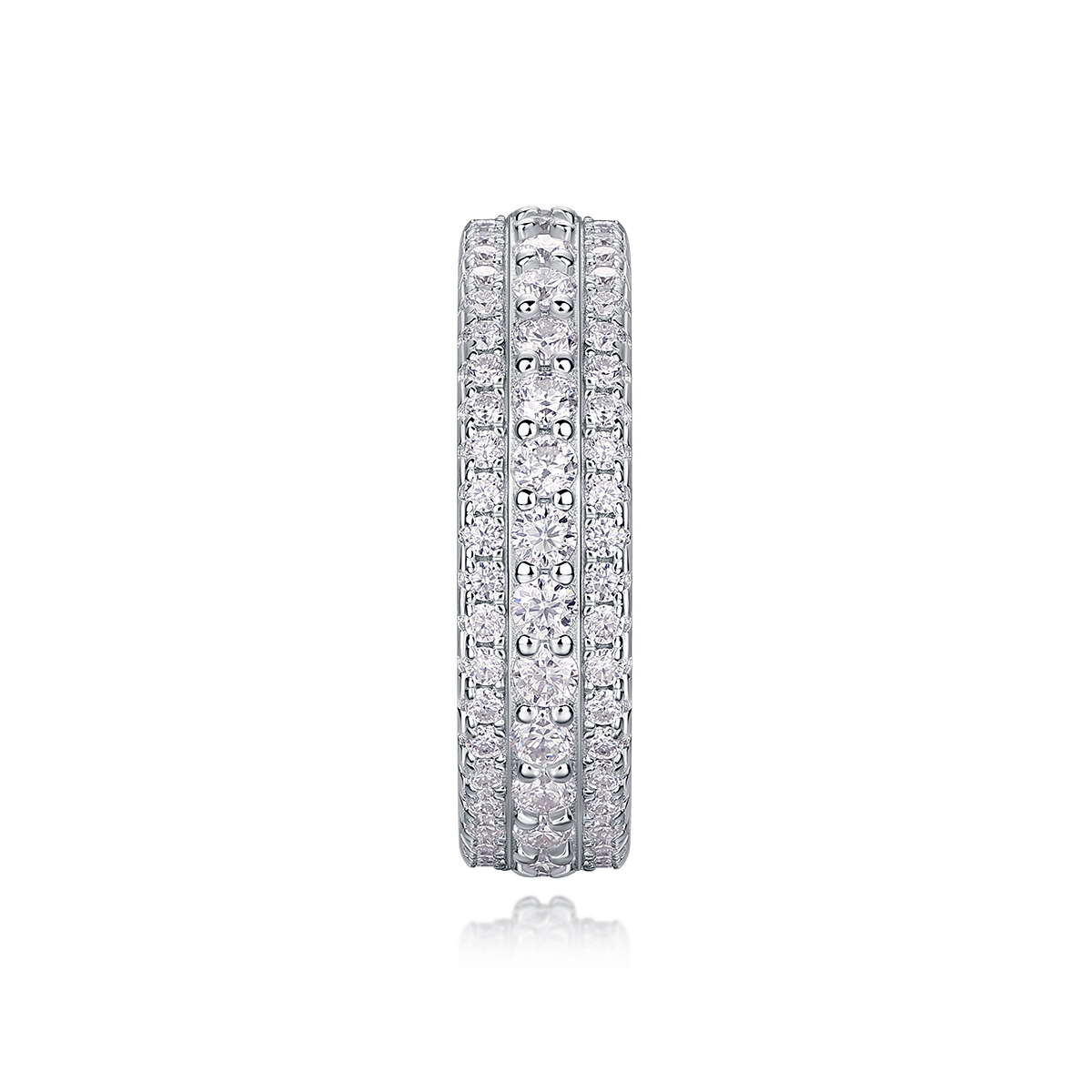 Cold Moonlight - Set With Top-quality Moissanite Silver And Platinum-plated Diamond