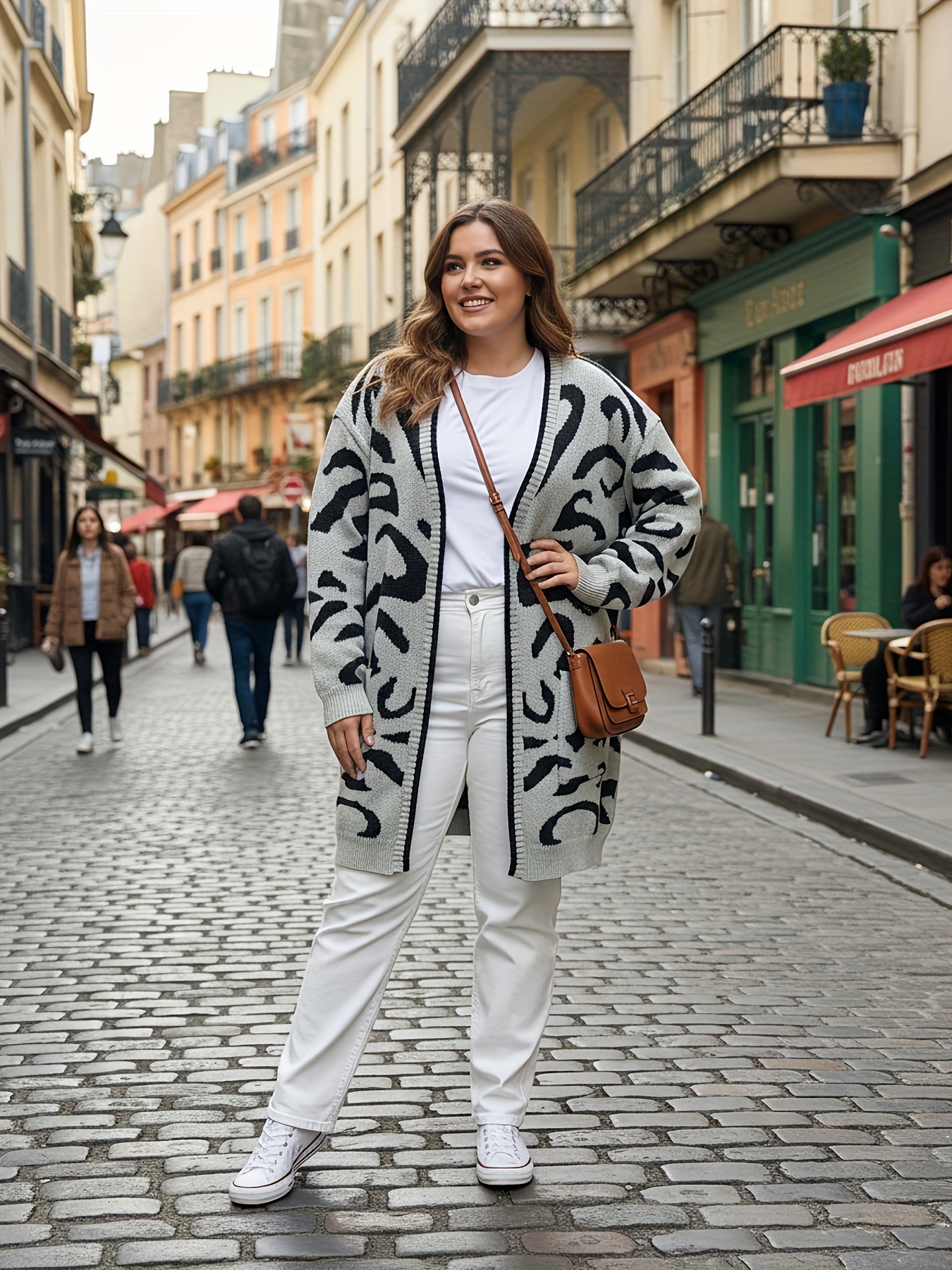 Color-blocked Relaxed-fit Long Wool Knit Coat