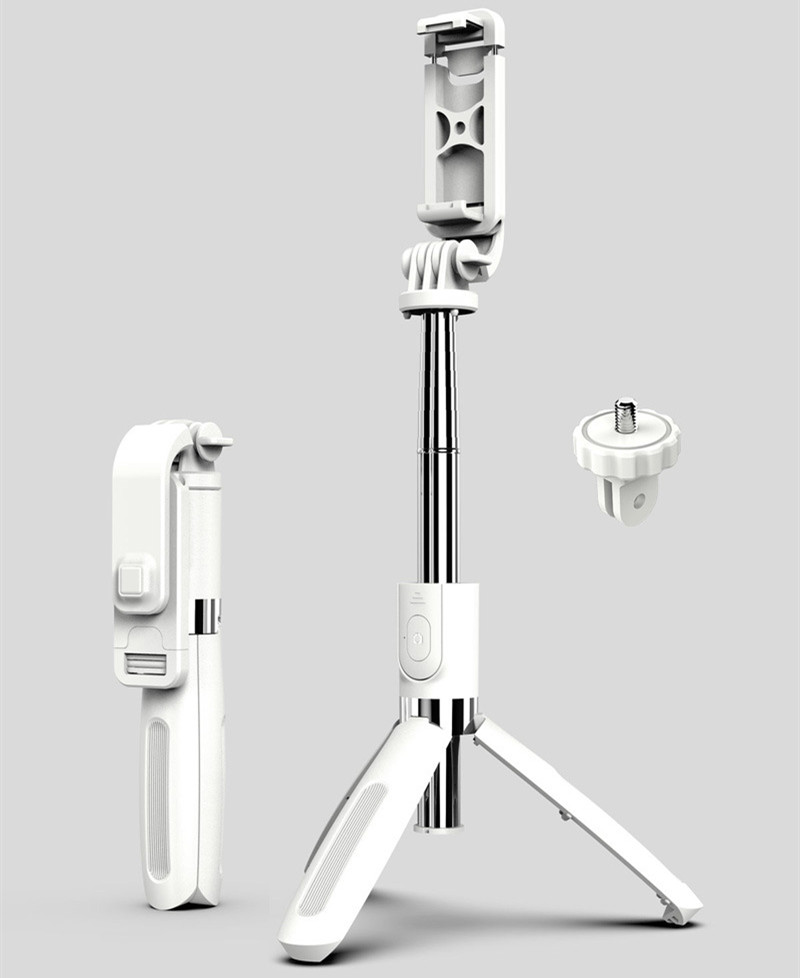 Compatible with iPhone, Tripod Selfie Stick Mobile Universal Live Triangle Bracket One