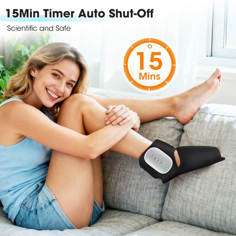 Cordless Foot Ankle Massager 3 Airbag Modes, 4 Heat Levels For Plantar Fasciitis