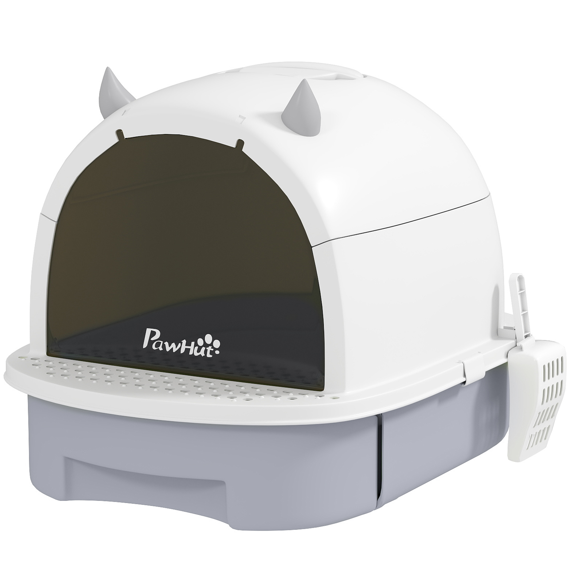 Covered Cat Litter Box with Lid, Scoop, Deodorizing Bags for Odor Control, Privacy, Easy