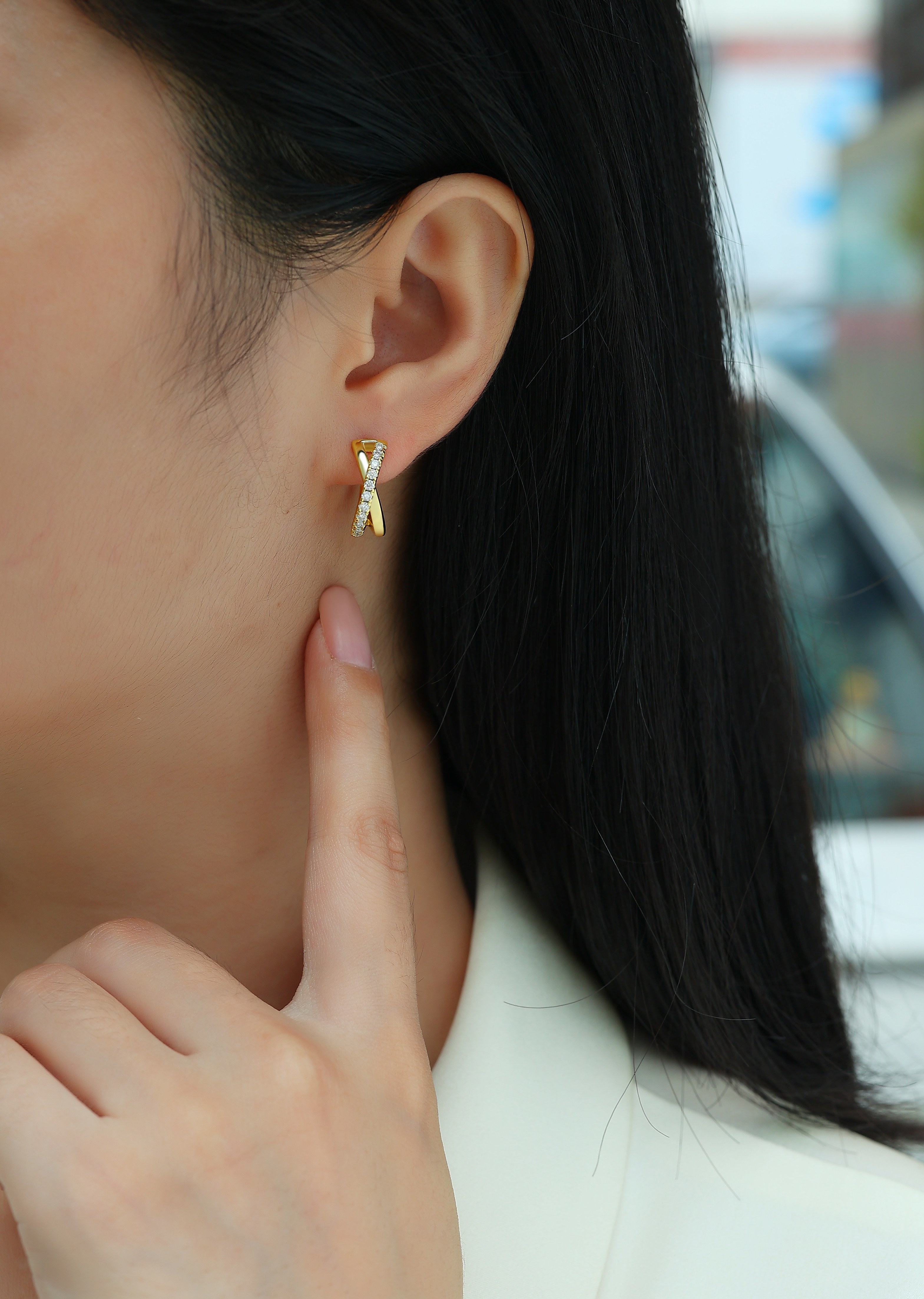 Dance Of The Dream - Premium Moissanite Luxury Fashion Light Luxury Jewelry Silver Stud