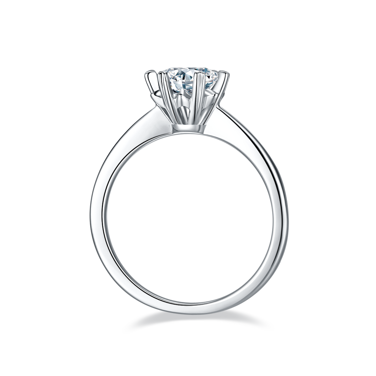 Dance Of Wind And Snow - A Wedding Ring Set With 1-carat Top-quality Moissanite Silver And
