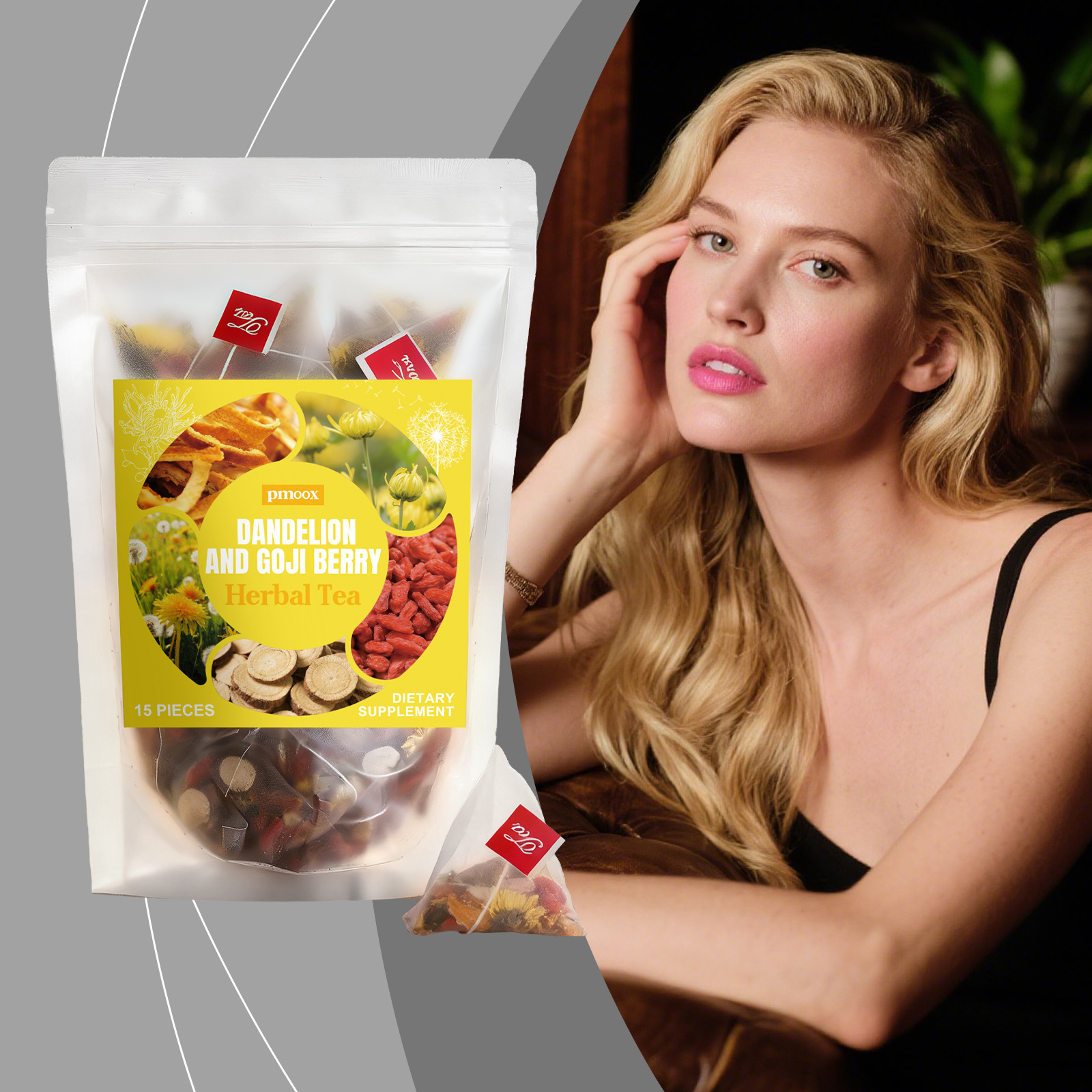 Löwenzahn- und Goji-Beeren-Kräutertee