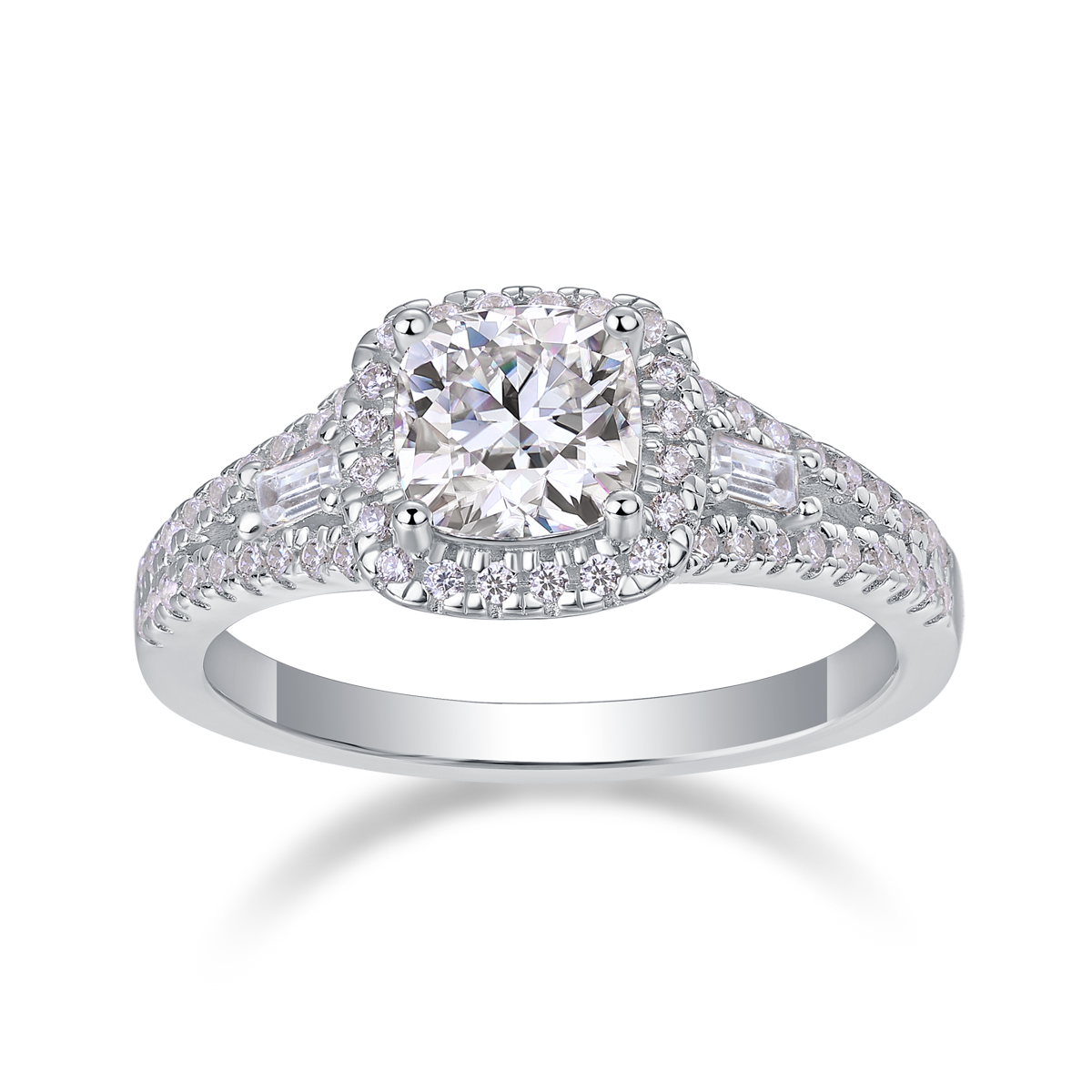 Giorno per giorno: un set di fedi nuziali con argento Moissanite di alta qualità e placcato platino