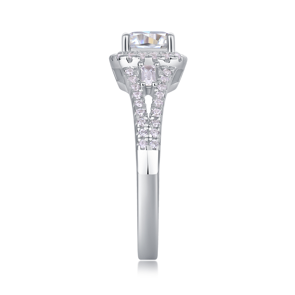 Giorno per giorno: un set di fedi nuziali con argento Moissanite di alta qualità e placcato platino