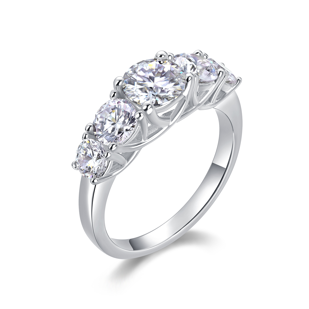 Deep Affection - Set With 1-carat Top-quality Moissanite Silver And Platinum-plated