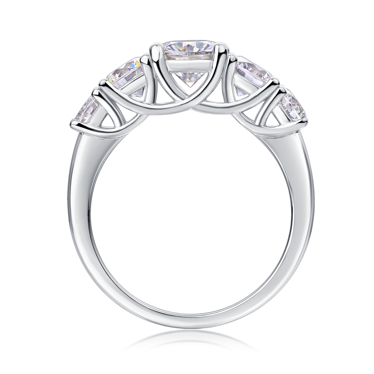 Deep Affection - Set With 1-carat Top-quality Moissanite Silver And Platinum-plated