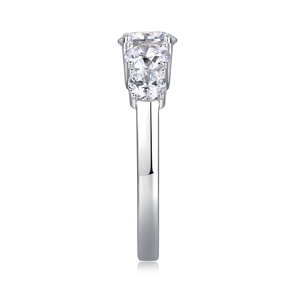 Deep Affection - Set With 1-carat Top-quality Moissanite Silver And Platinum-plated
