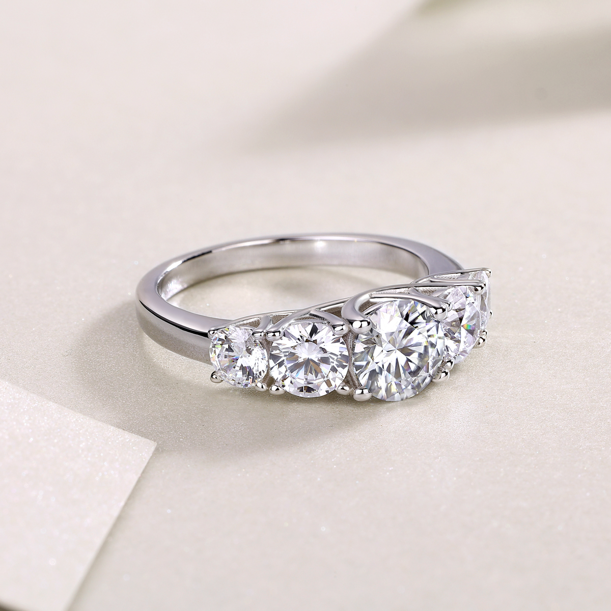 Deep Affection - Set With 1-carat Top-quality Moissanite Silver And Platinum-plated