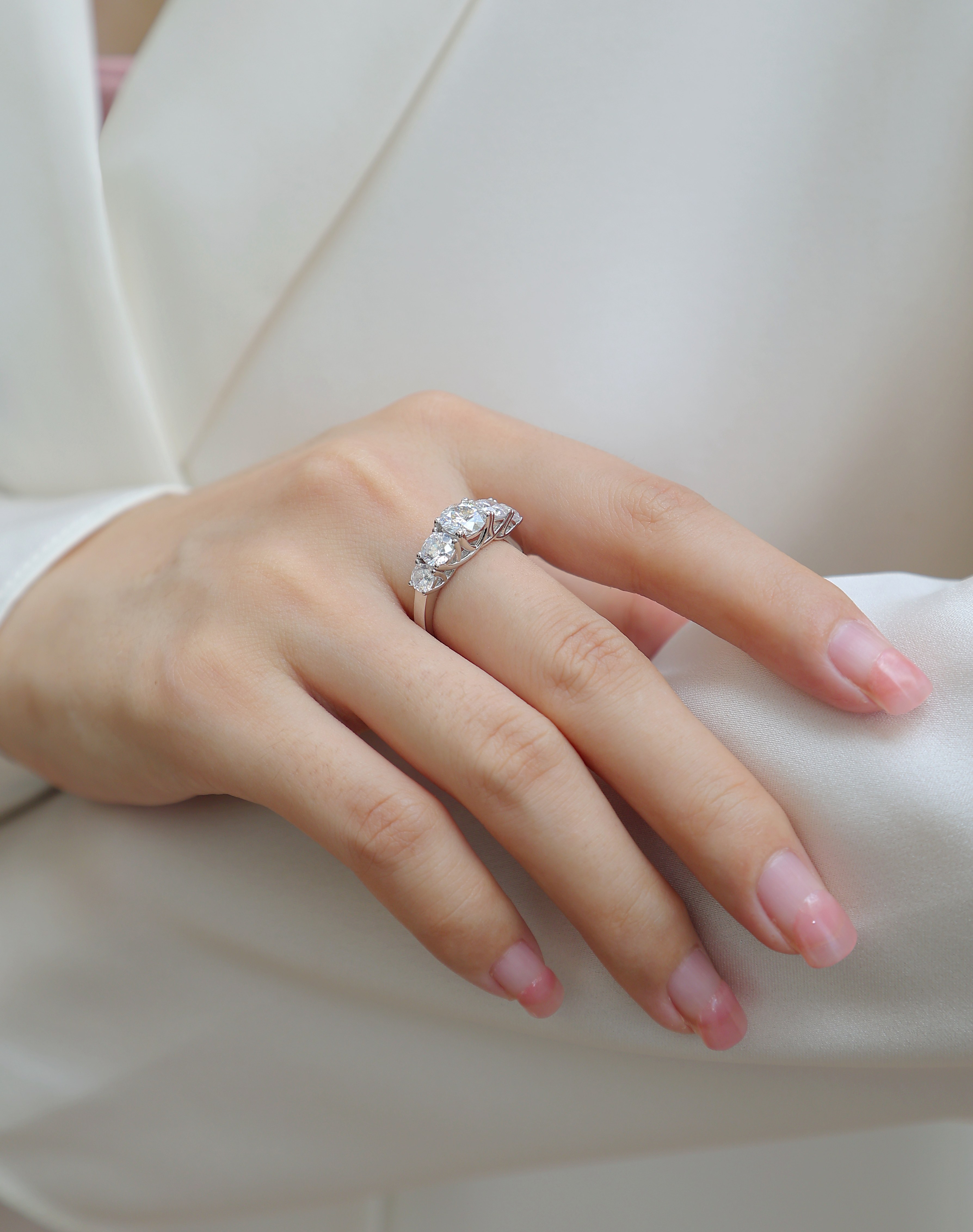Deep Affection - Set With 1-carat Top-quality Moissanite Silver And Platinum-plated