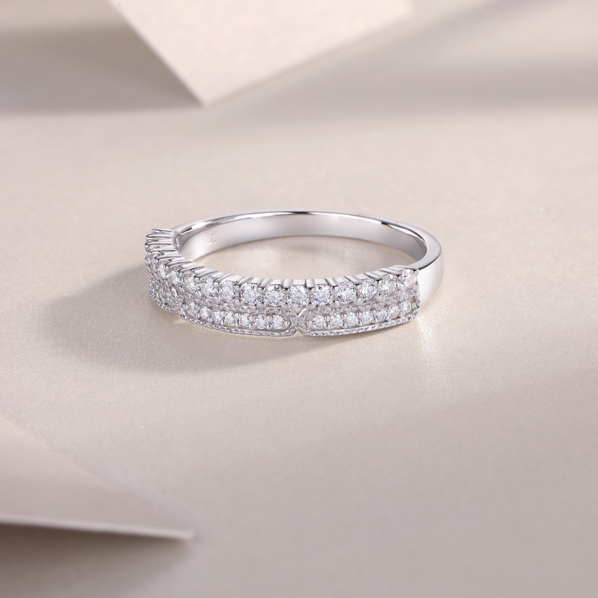 Deep Sea Secret Realm - A Wedding Ring Set With Top-quality Moissanite Silver And