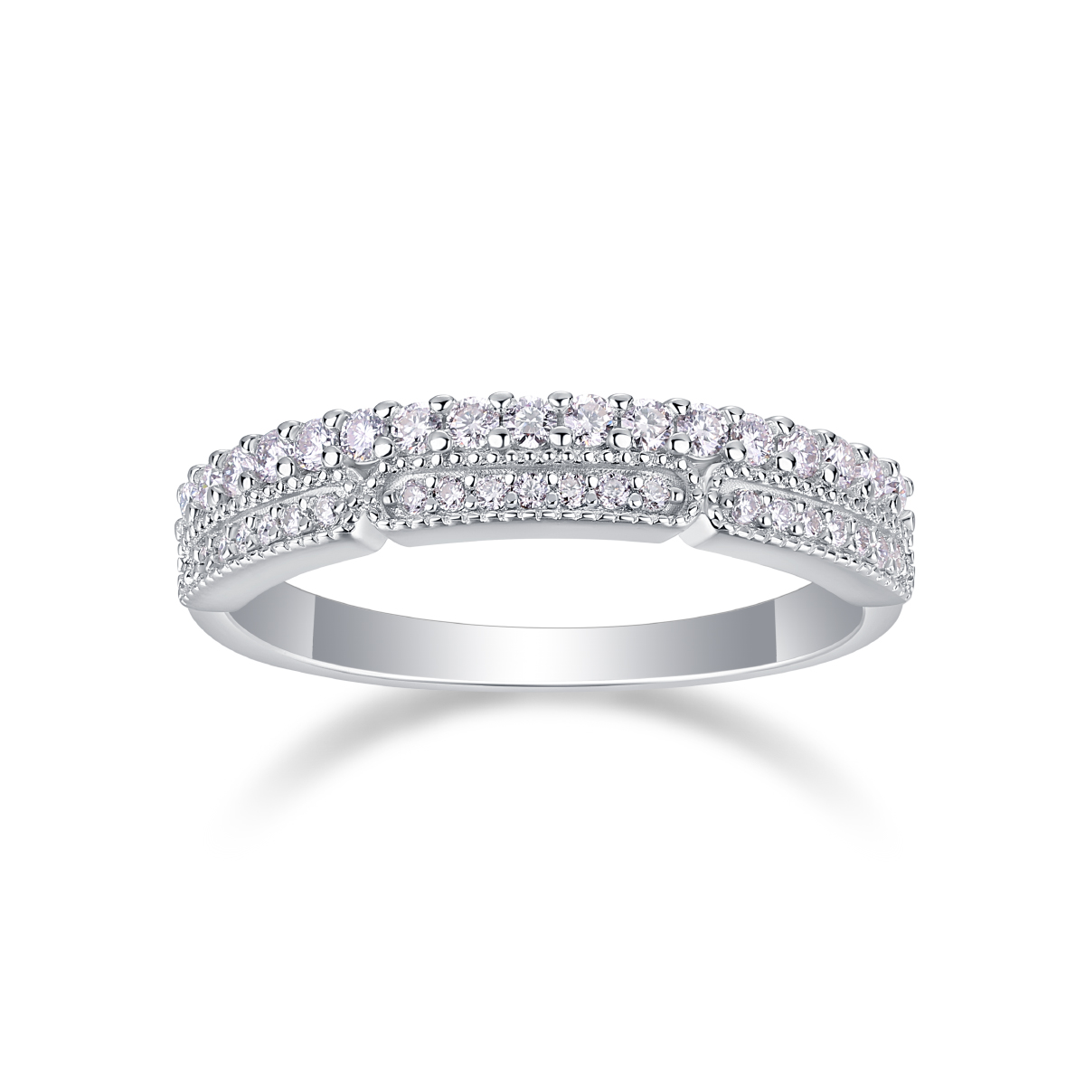 Deep Sea Secret Realm - A Wedding Ring Set With Top-quality Moissanite Silver And