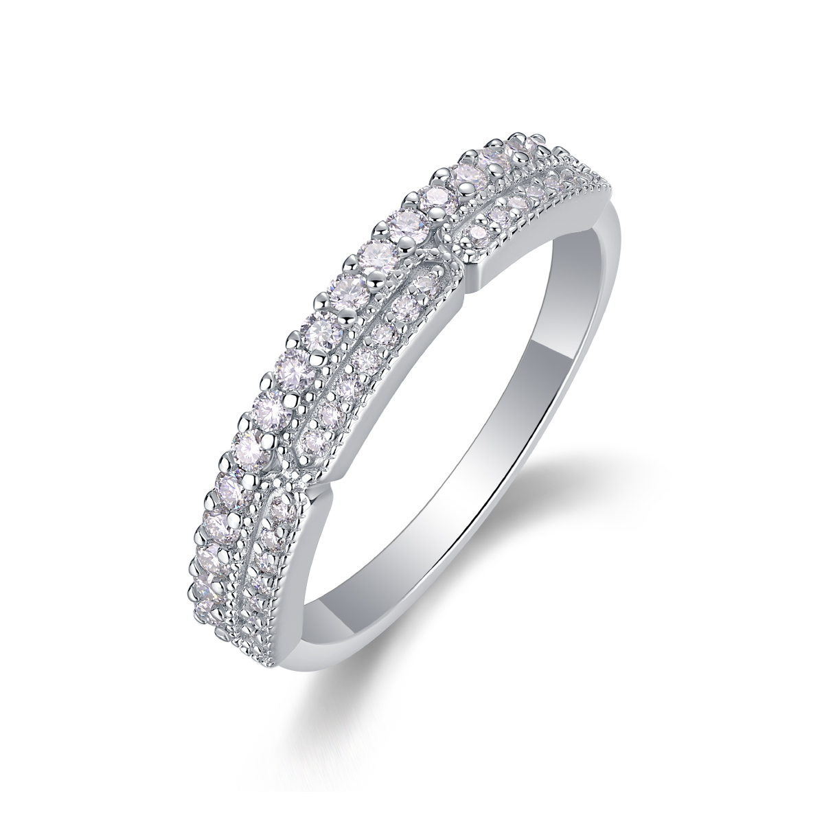 Deep Sea Secret Realm - A Wedding Ring Set With Top-quality Moissanite Silver And