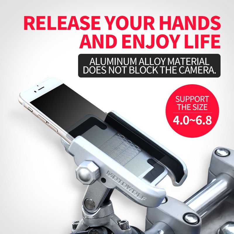 DEROACE Bicycle Phone Holder Universal Support Telephone Handlebar Mount Bracket Electric