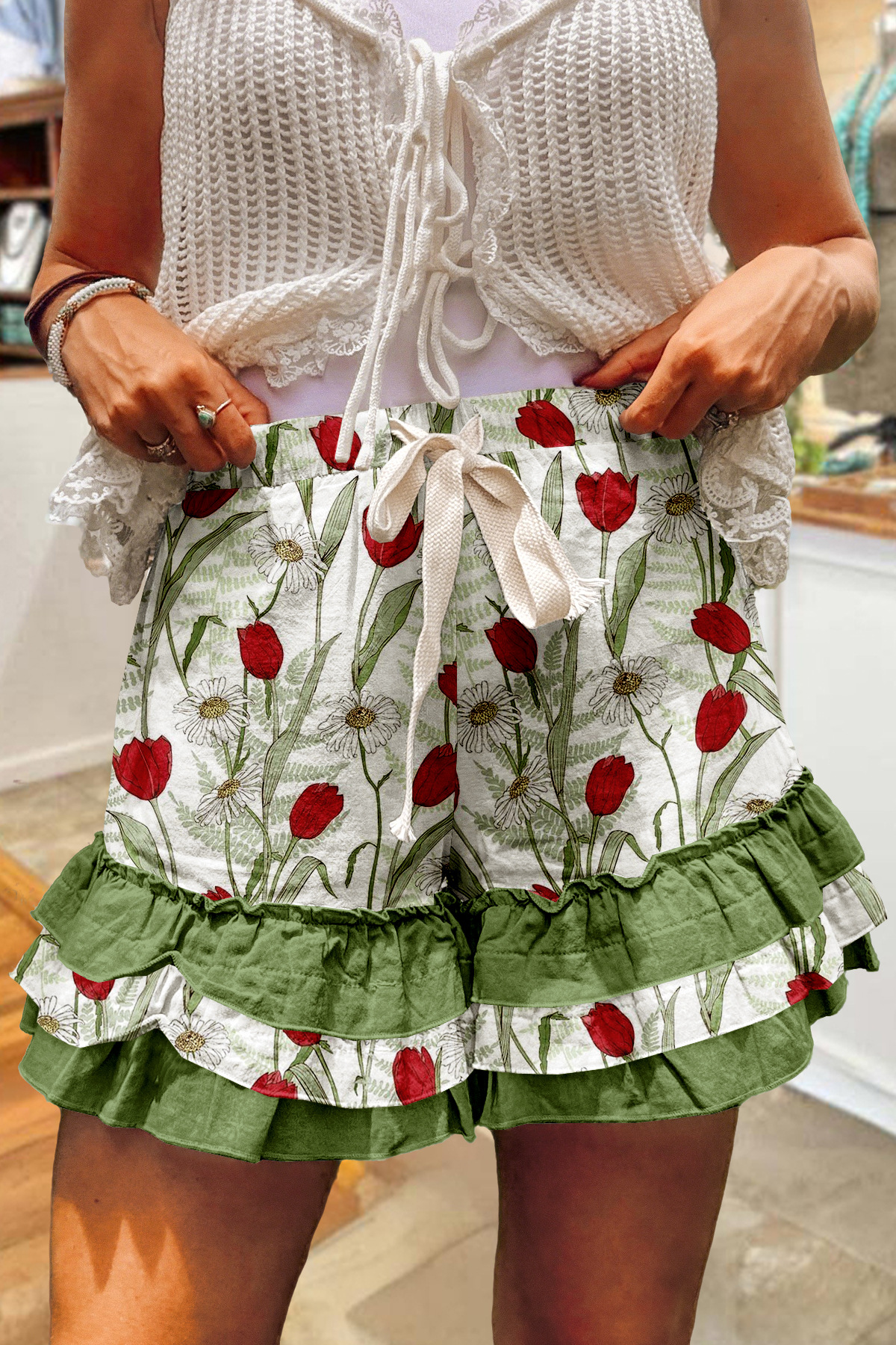 Designer-style Plaid Patchwork A-line Skirt