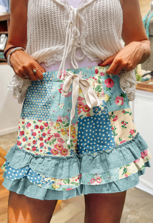 Designer-style Plaid Patchwork A-line Skirt