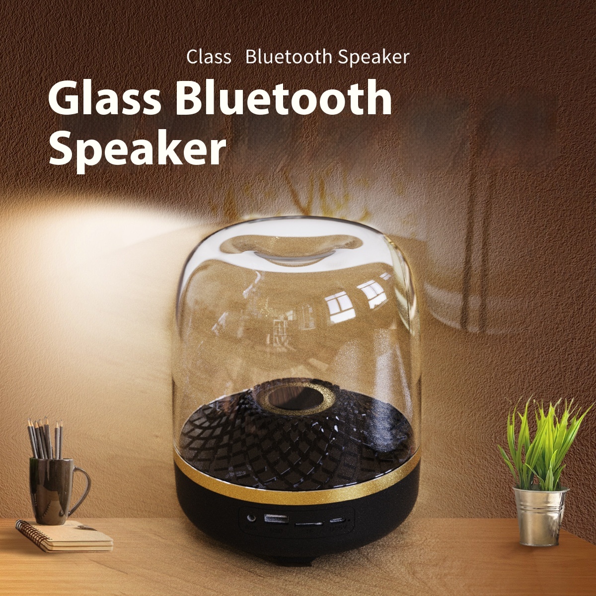 Stoni sabvufer Bluetooth Audio Black Gold zvučnik