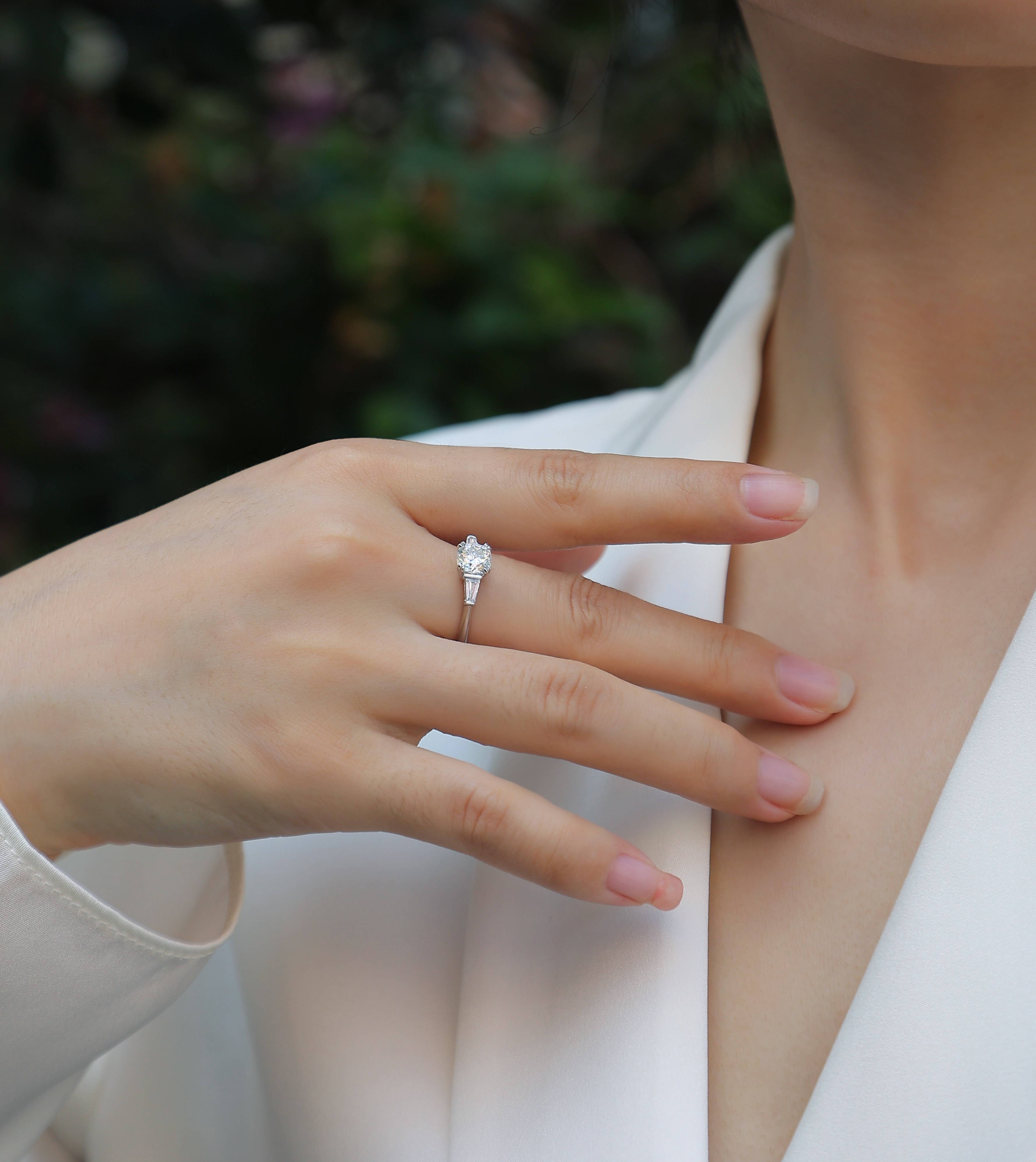 DESTINY- A Wedding Ring Set With Top-quality Moissanite, Silver And Platinum-plated. The